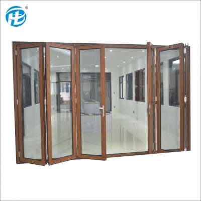 hot sell Australia interior heat insulation bi-folding sliding windows sound proof aluminium tempered glass bi-fold window