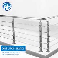 prefab metal railings Safety Modern Design For Stainless Steel Square Pipe Balcony Railings price