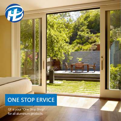 impact resistant aluminum fixed single glass sliding windows with colors