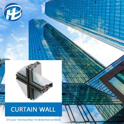 GF aluminium glass wall curtain wall shadow box detail design shadow box curtain wall