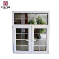 upvc windows with grill/hot sell pvc casement window'foshan wanjia brand