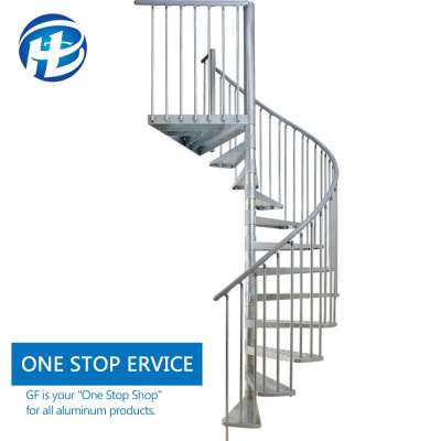 prefab outdoor stair railing Outdoor Stair Handrail Modern Metal Round aluminum Stair Railing