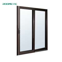 Big glass aluminum double glazed sliding door