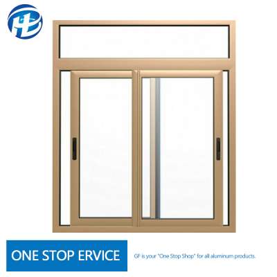 Champagne color aluminum sliding window for all kinds of building casement windows